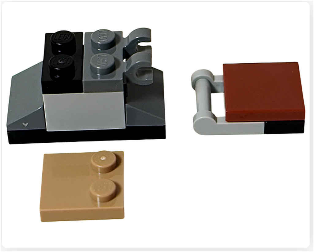 LEGO スター・ウォーズ 75418 アドベントカレンダー2025に含まれるChair（椅子）の組立途中。土台部分が組み上がり、背もたれや座面の形が確認できる。