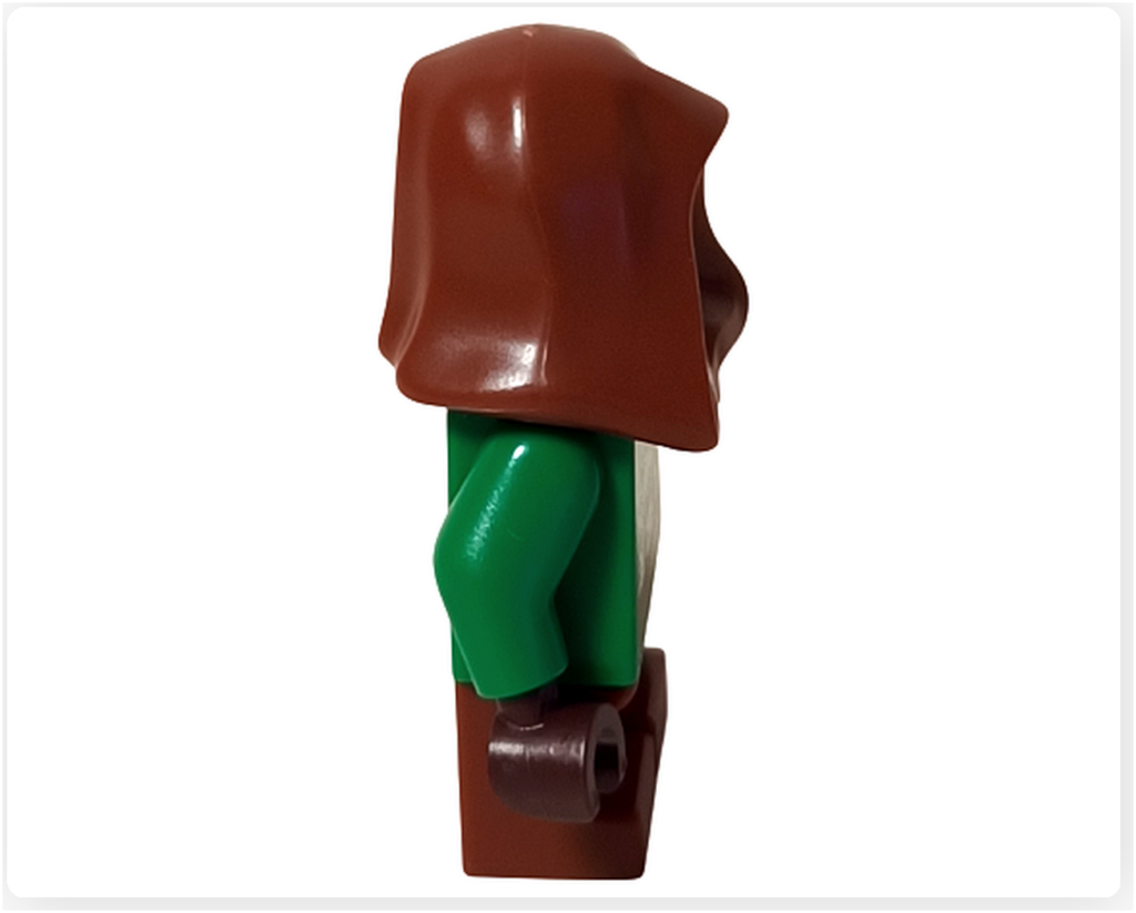 レゴ スター・ウォーズ 75418に収録されたホリデー・ジャワの右側面写真。深く被ったフードと厚みのあるローブが、祝祭の夜に工房を静かに歩く姿を想像させるミニフィグ。