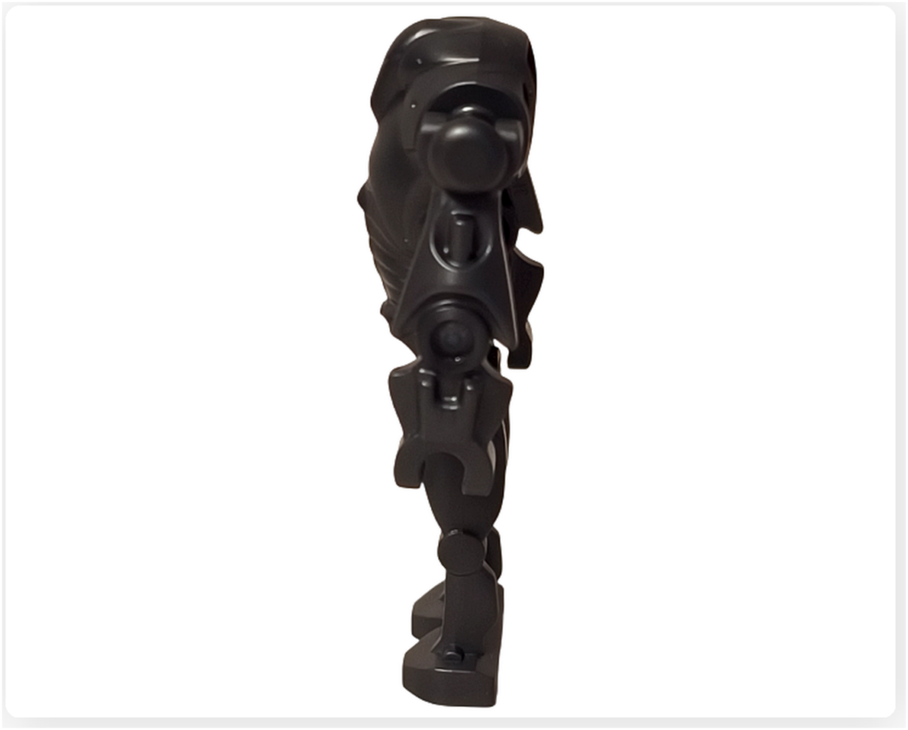 レゴ スター・ウォーズ 75418に収録されたスーパーバトル・ドロイドの左側面写真。厚みのある装甲と関節構造が分かり、戦闘用ドロイドの重厚なシルエットが確認できる。