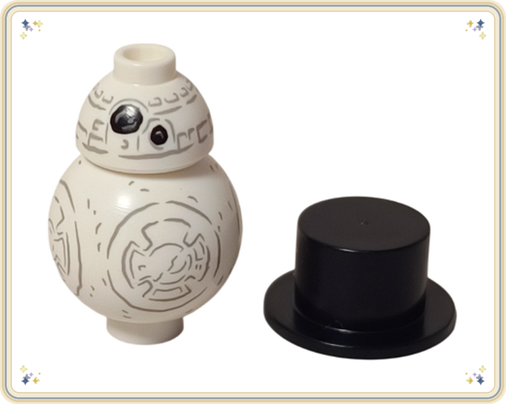 レゴ 75418 スター・ウォーズ アドベントカレンダー2025 雪だるま姿のBB-8 帽子を外した姿